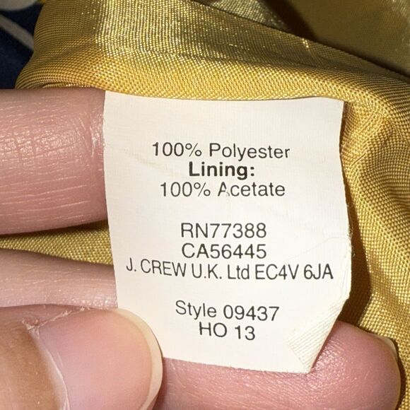 J. Crew Women’s Jules Shift Dress Scroll Print Yellow Size 4 - Picture 5 of 5